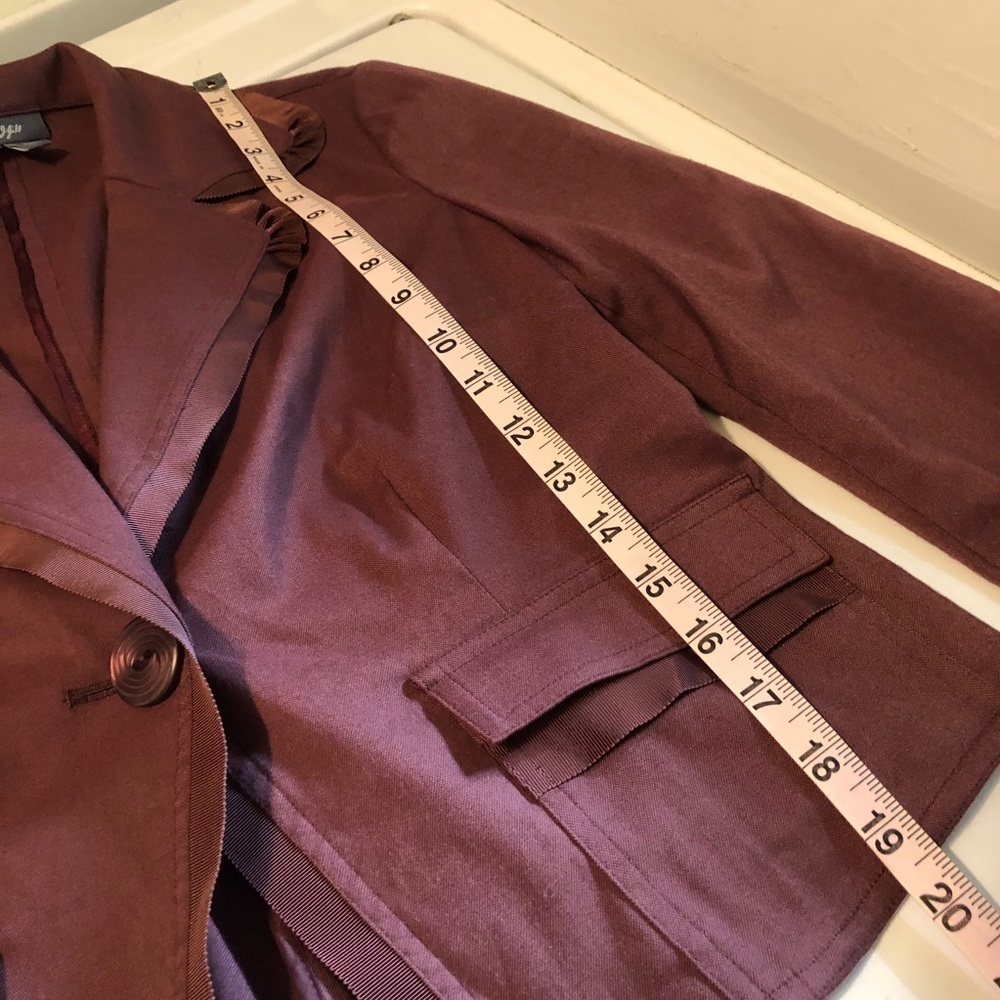 J jill ruffled lapel cropped blazer 0 petite - Picture 13 of 13